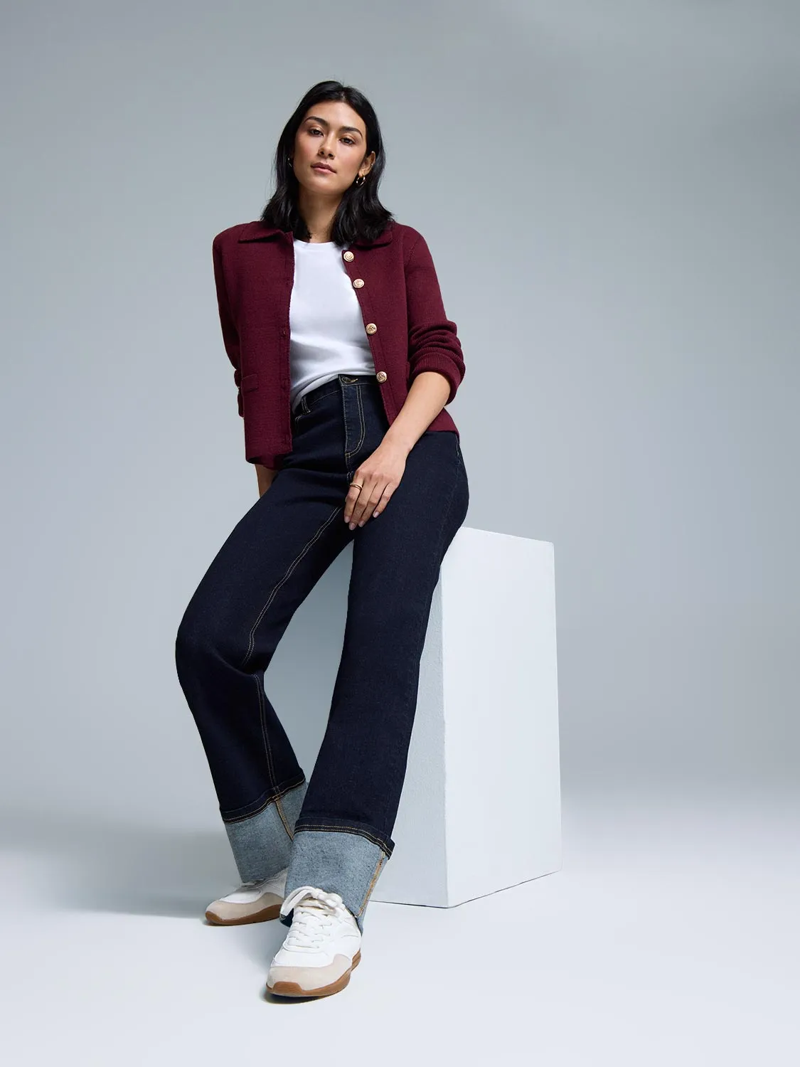 Wide Cuff Straight-Leg Jeans youth energy