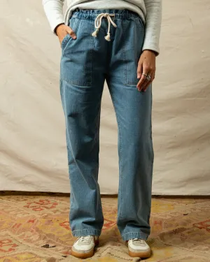 Women's Beach Pant in Light Wash Denim tailored cut