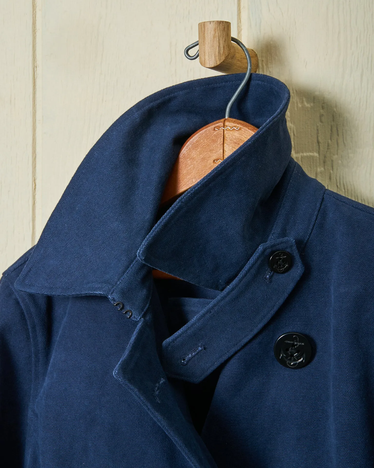 Women's Cropped Peacoat in Navy post-workout layer