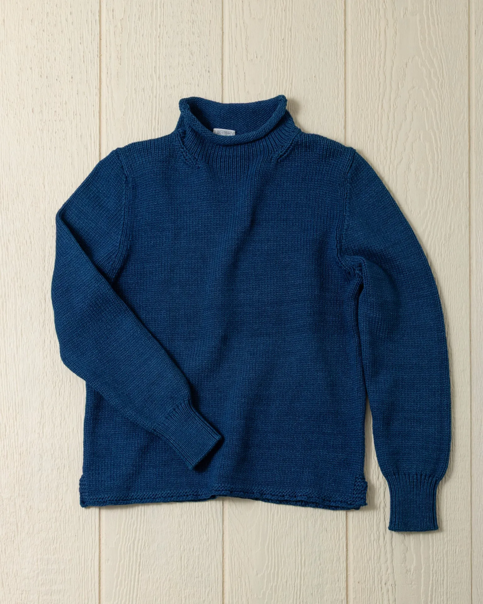 Women's Deep Sea Fisherman's Sweater in Indigo cloud feel