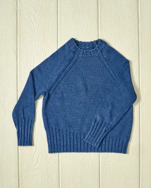 Women's Deep Sea Quaker Crewneck Sweater in Indigo subtle mood