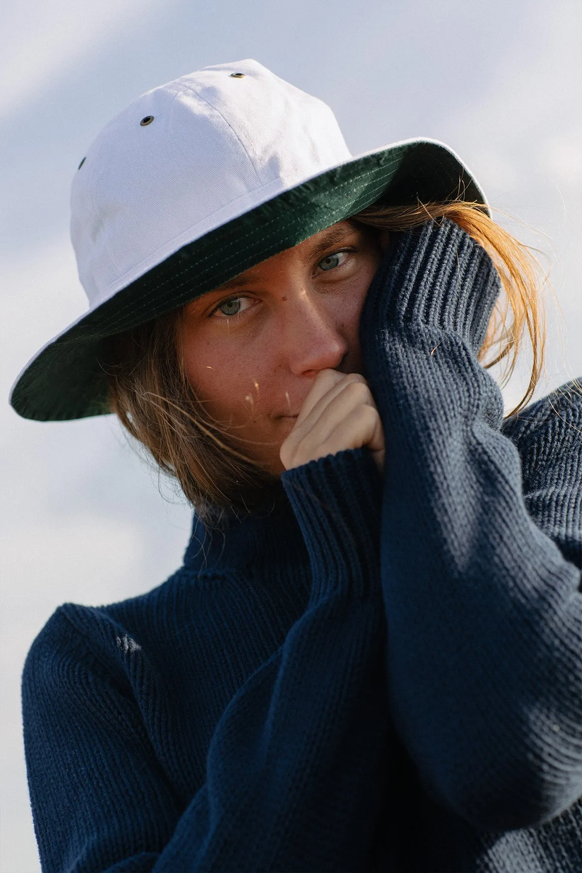 Women's Fisherman's Sweater in Navy everyday ease