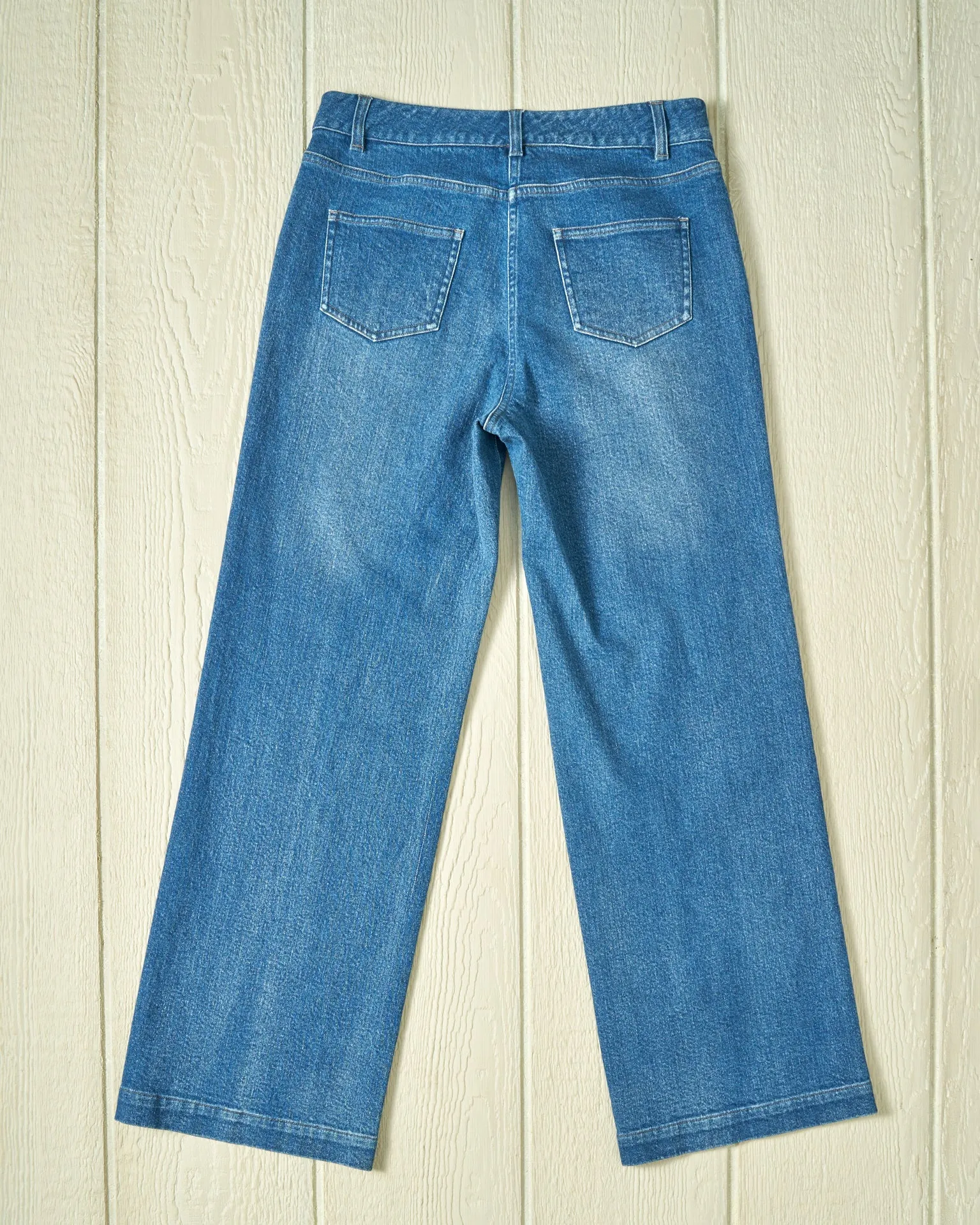 Women's Five Pocket Jean in Mid Wash Denim sustainable fashion