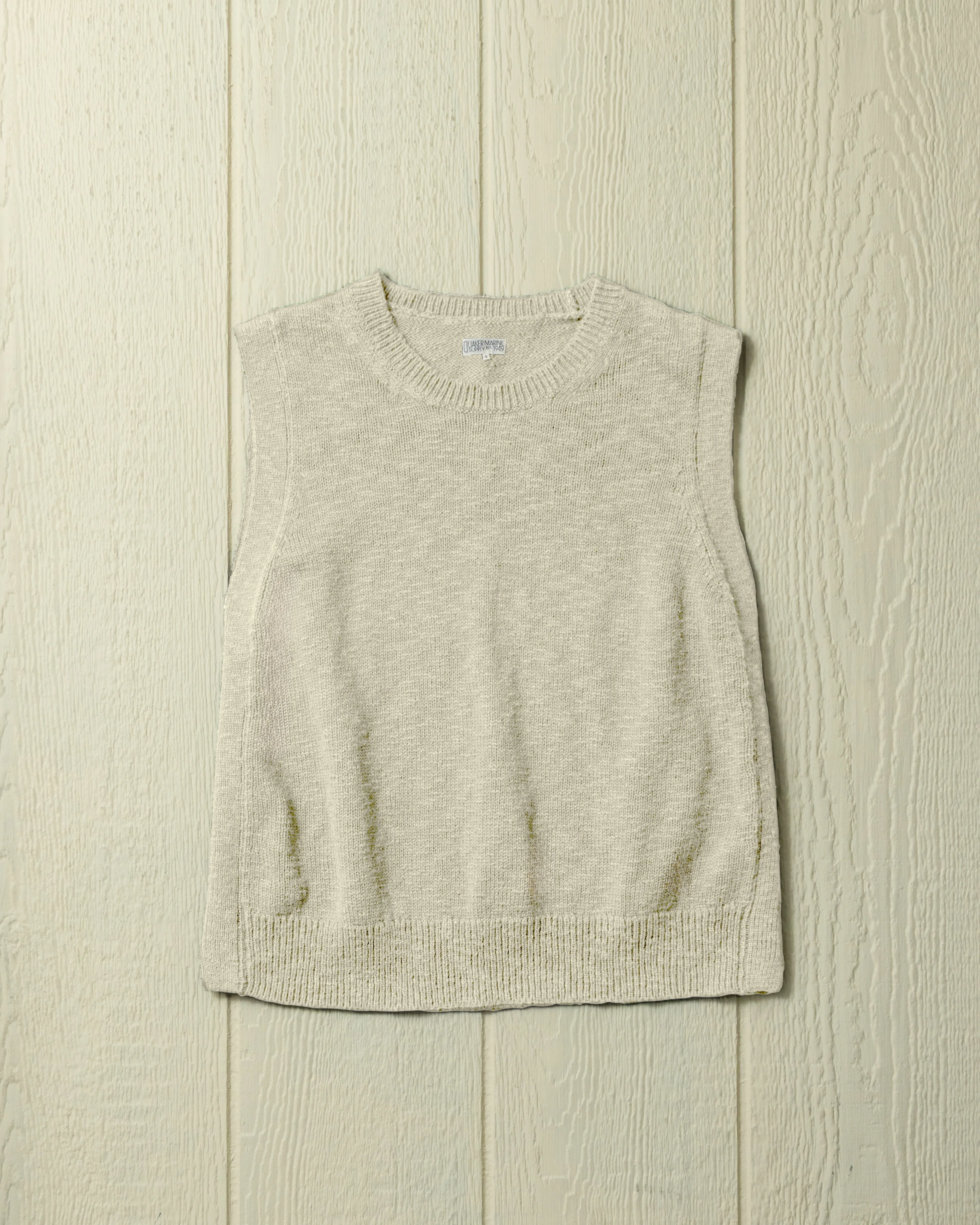Women's Homespun Cotton Vest in Natural street ready