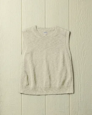 Women's Homespun Cotton Vest in Natural street ready