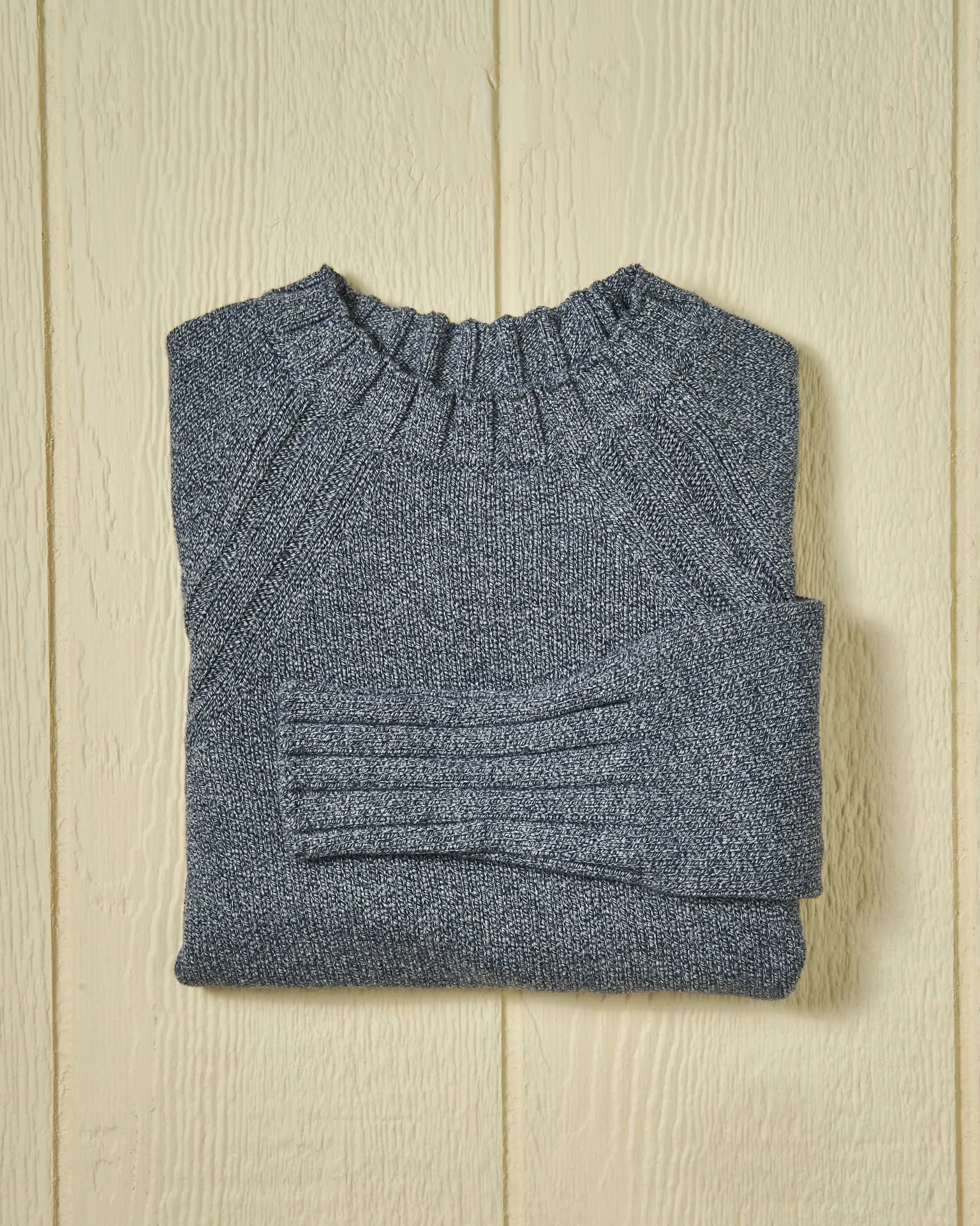 Women's Quaker Crewneck Sweater in Denim Mix soft layer