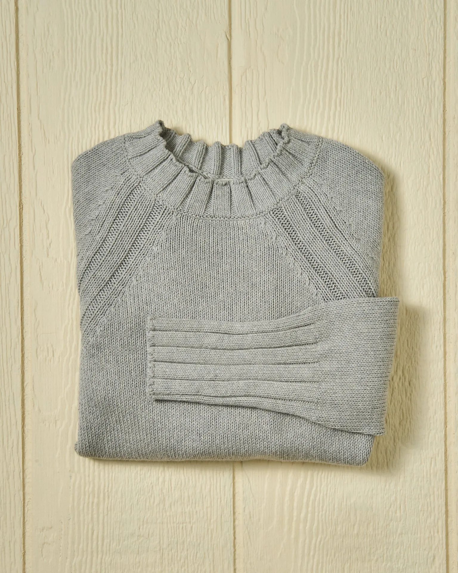 Women's Quaker Crewneck Sweater in Pearl effortless chic