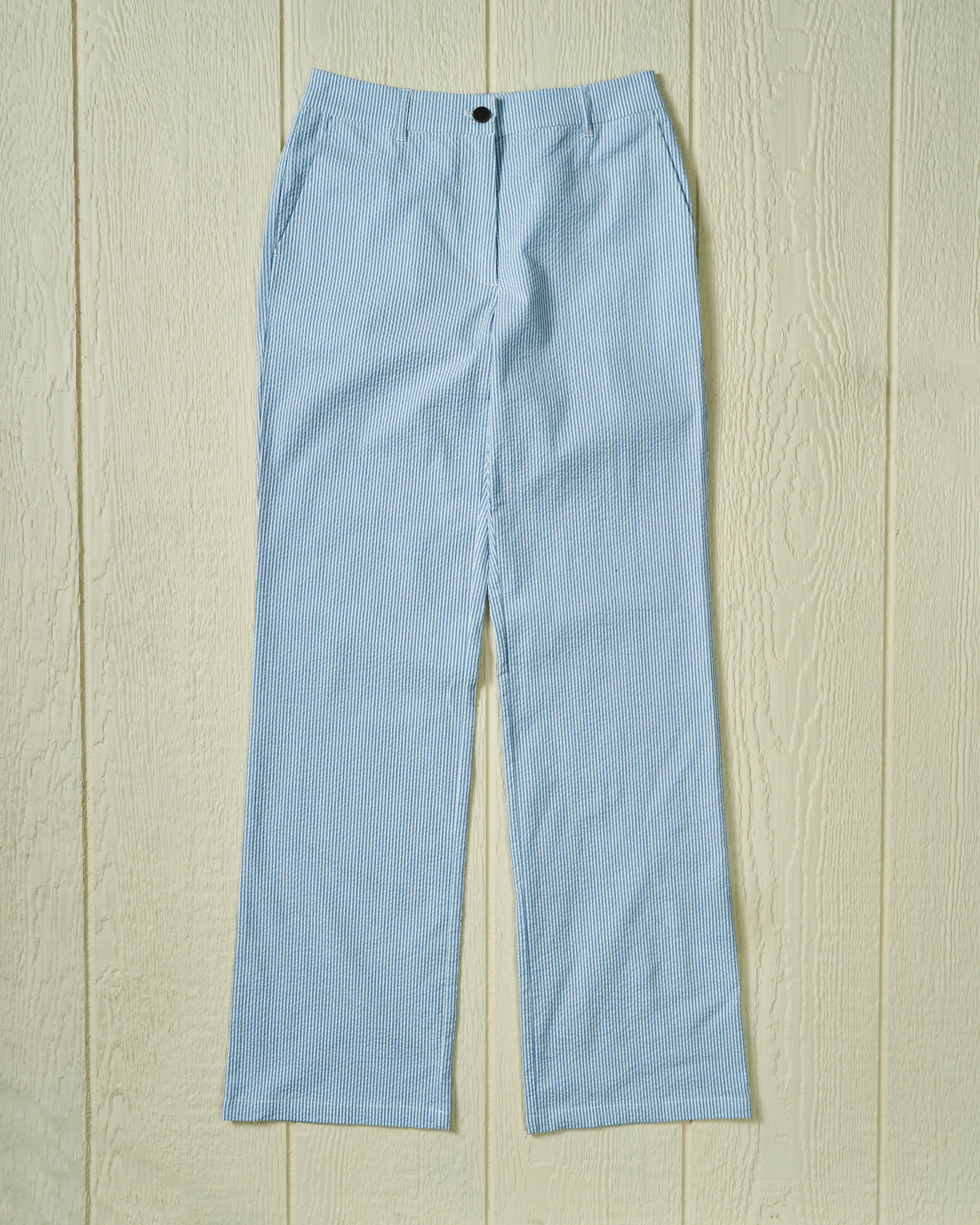 Women's Relaxed Pant in Blue Seersucker weekend warrior