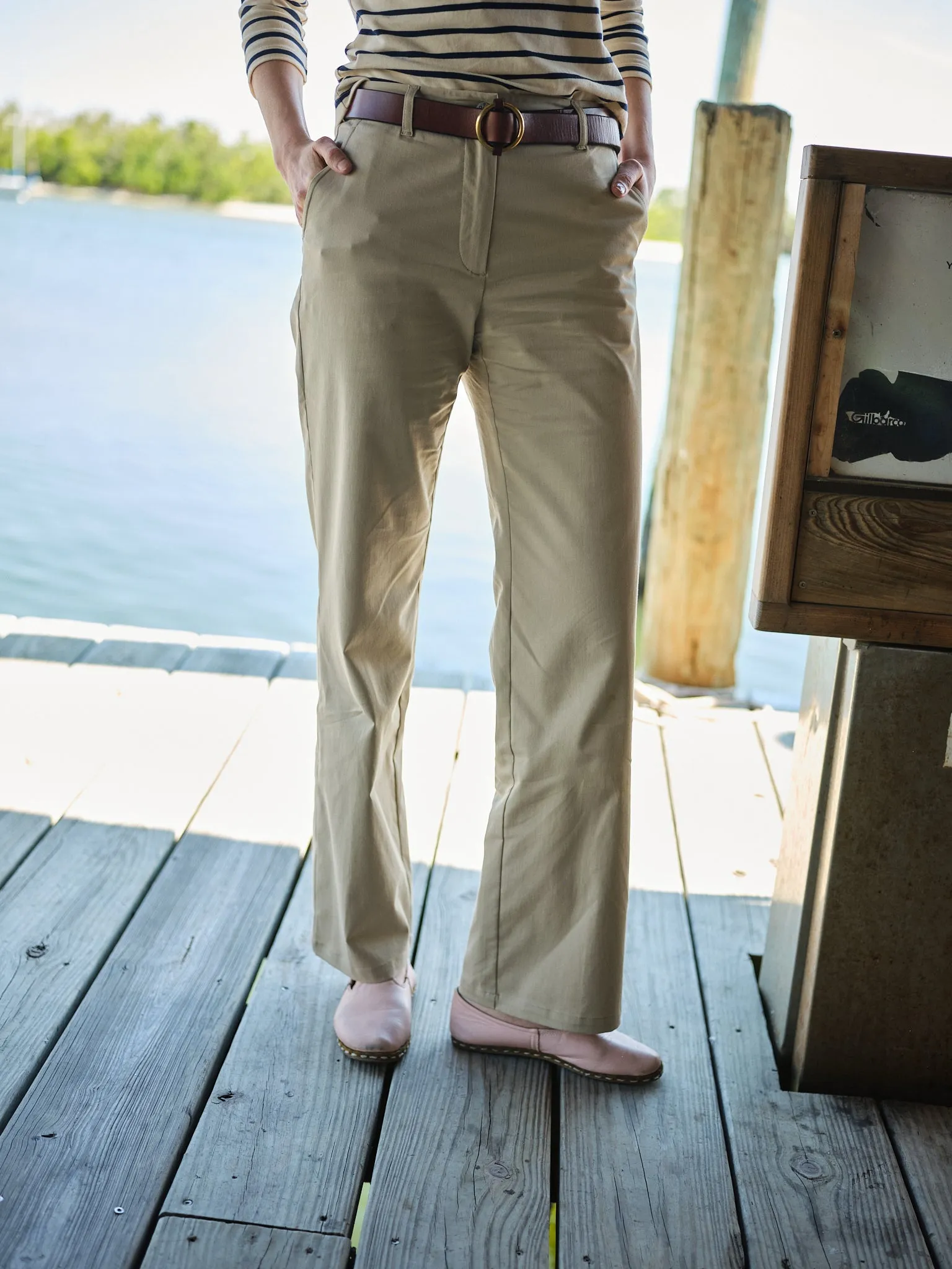 Women's Trousers in Khaki quick change