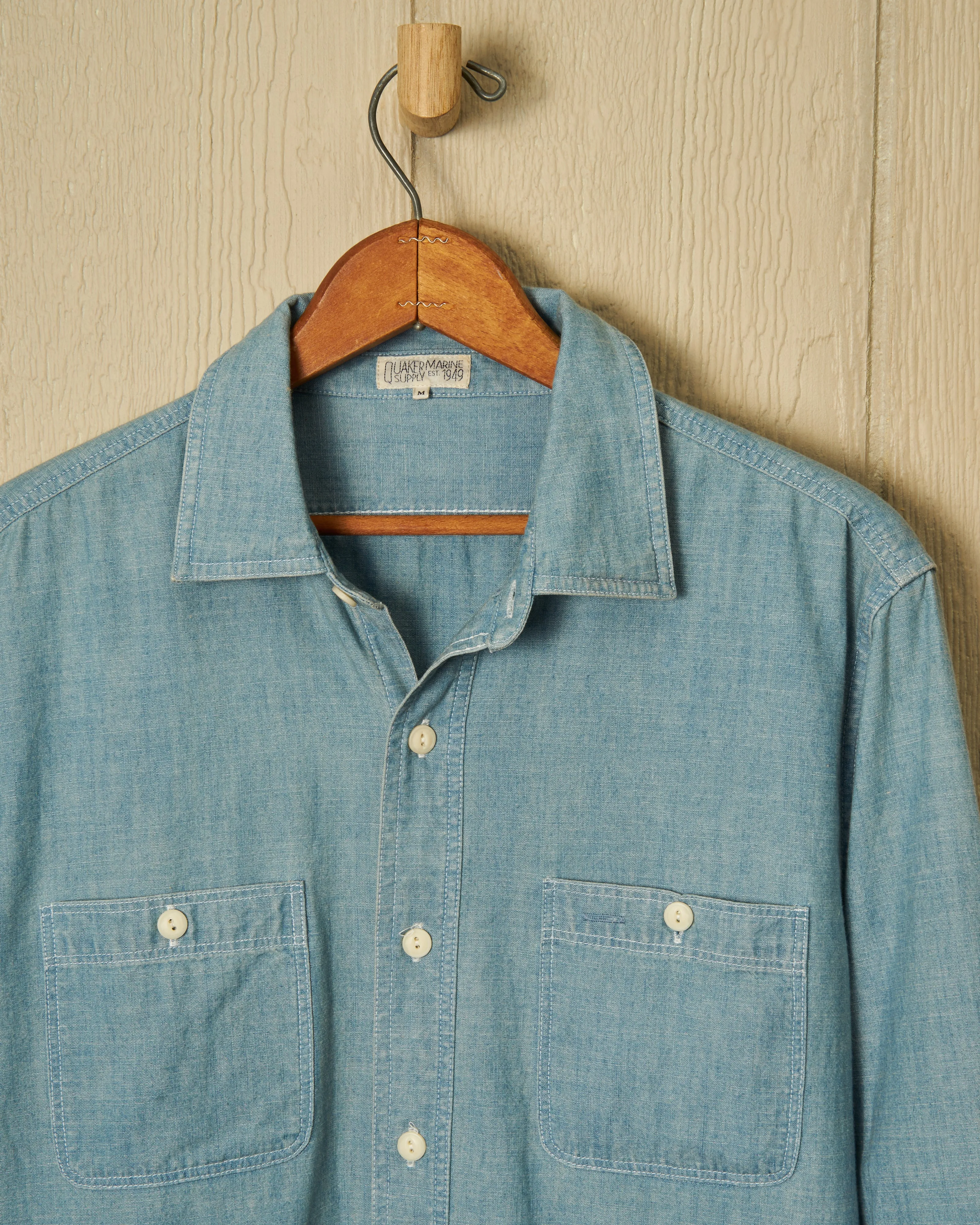 Work Shirt in Chambray Edge Chill