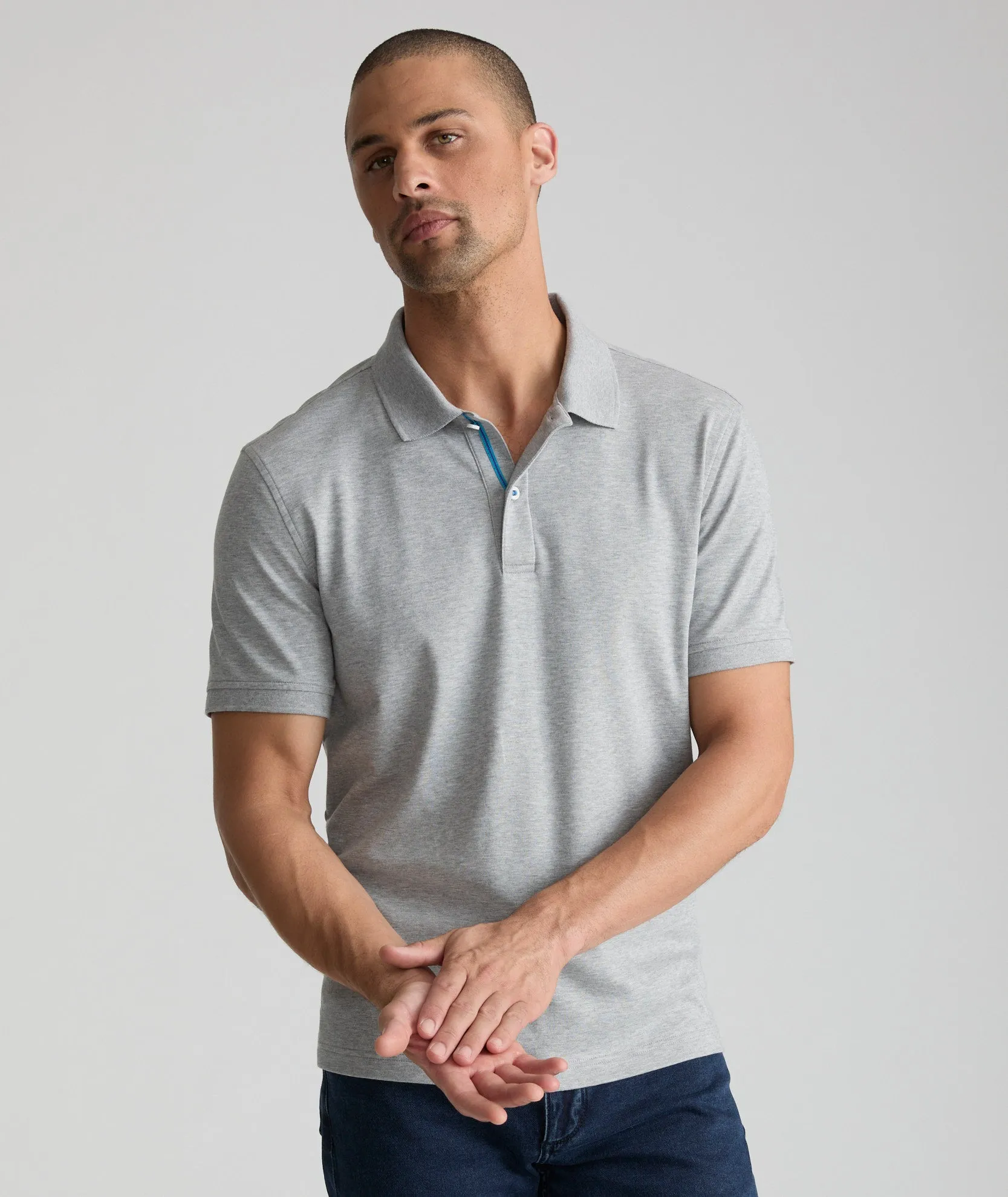Wrinkle-Free Damaschino Polo sport spirit