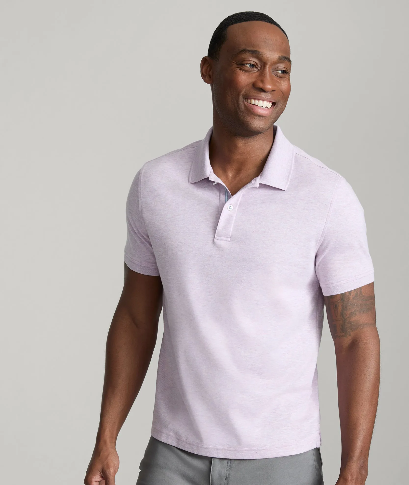 Wrinkle-Free Damaschino Polo stylish ease