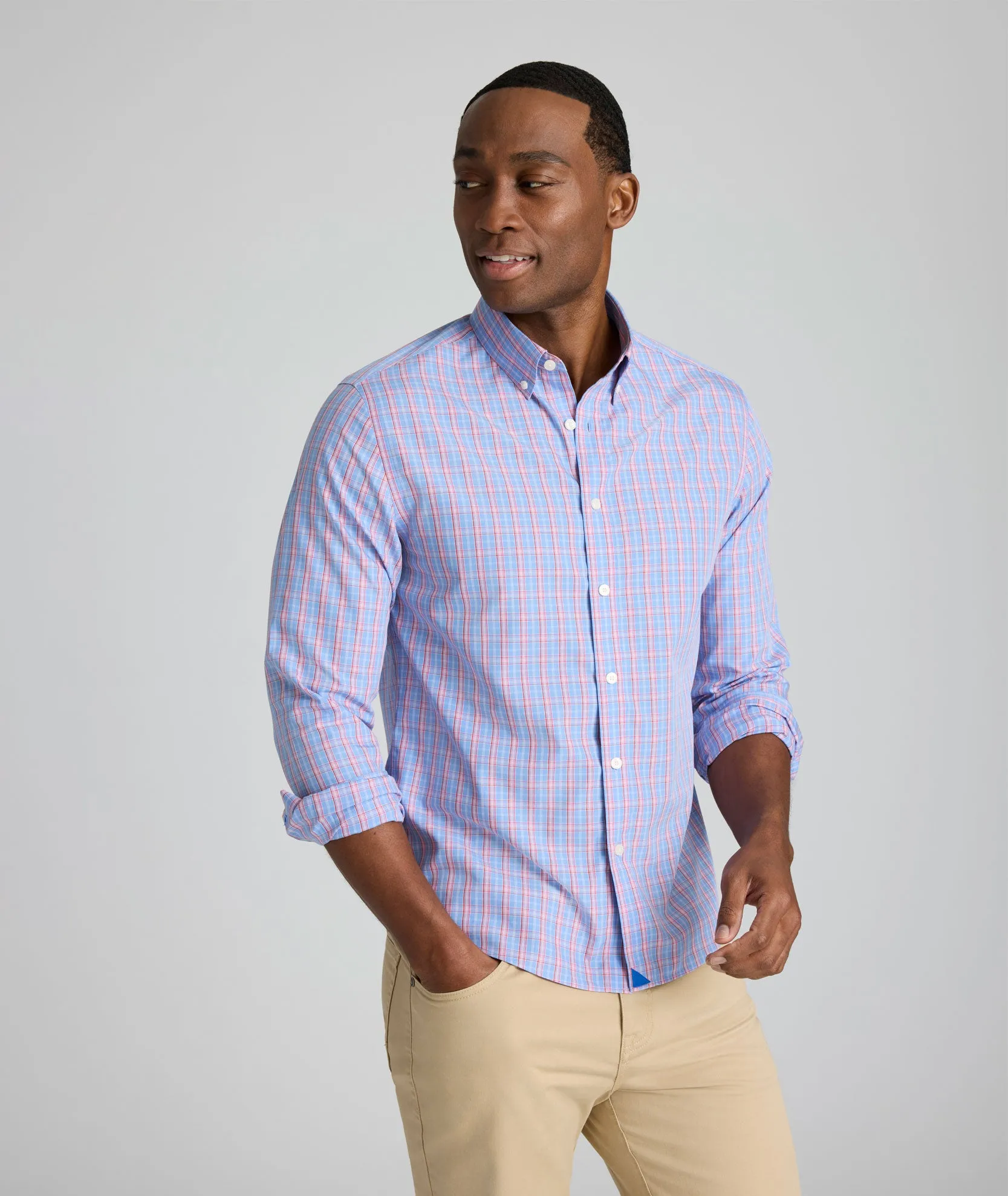 Wrinkle-Free Harrington Shirt Body Fit