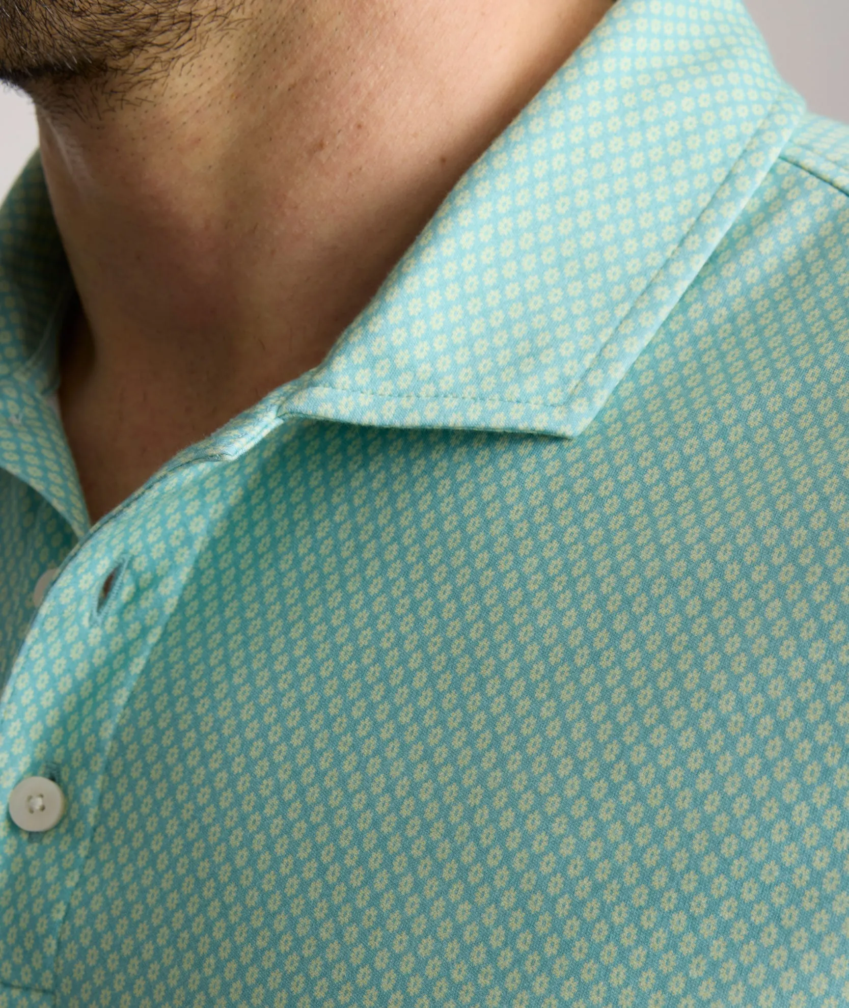 Wrinkle-Free Printed Damaschino Polo culture cool