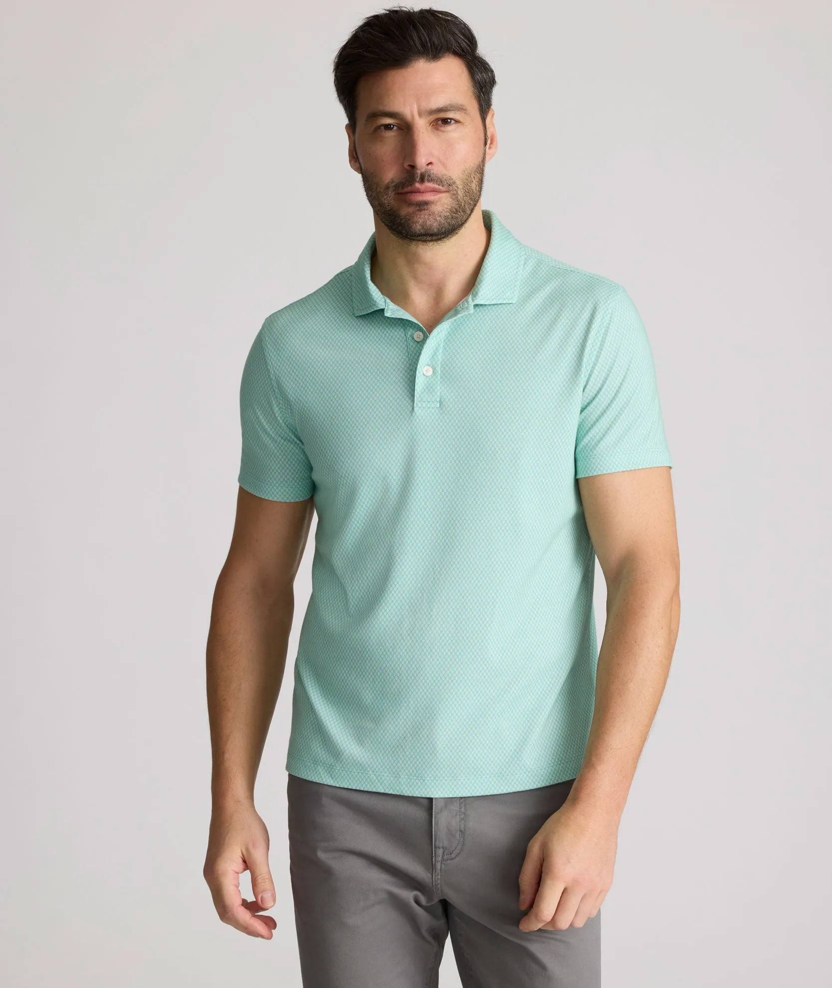 Wrinkle-Free Printed Damaschino Polo casual wear