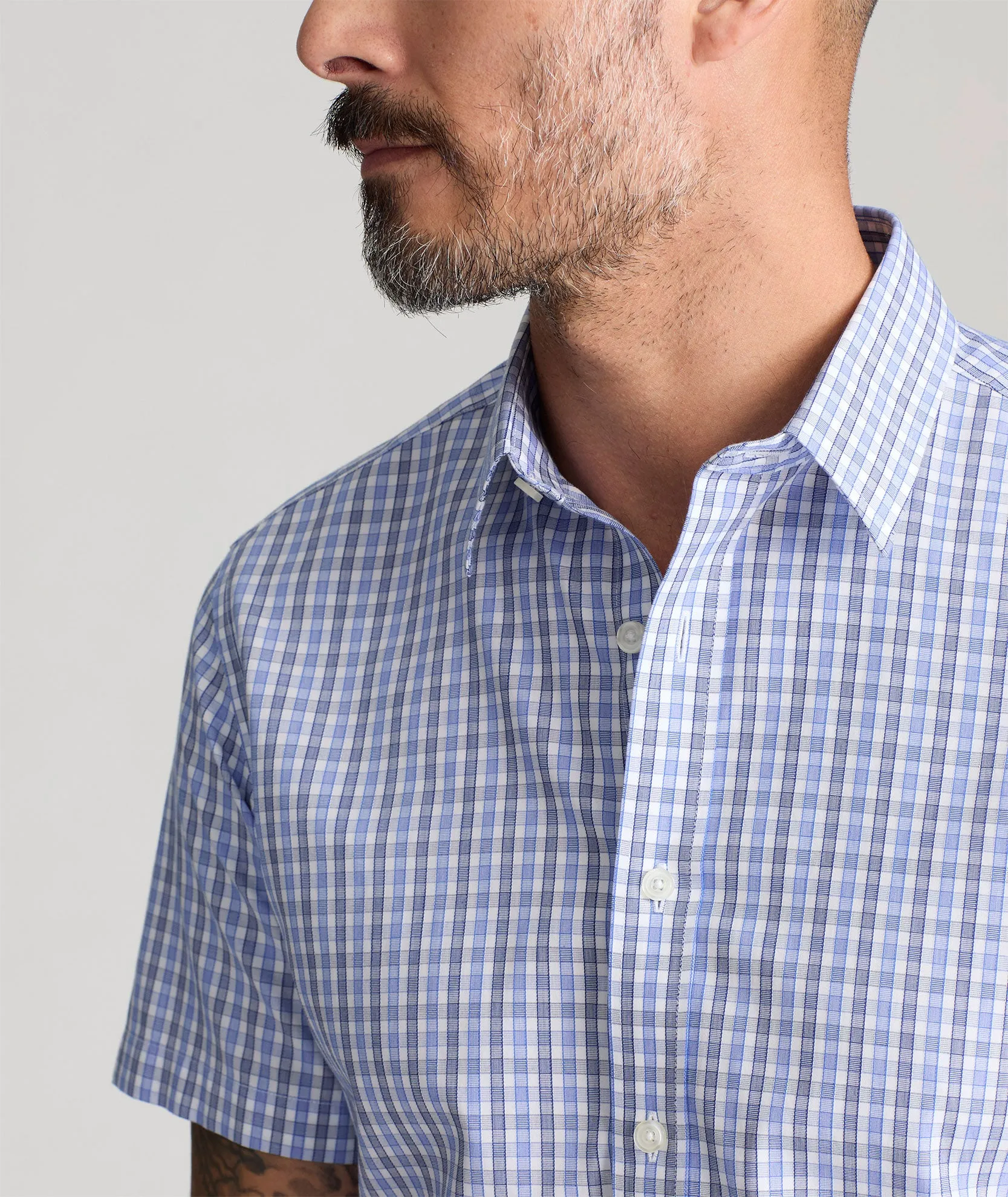 Wrinkle-Free Short-Sleeve Dante Shirt Breath Flow