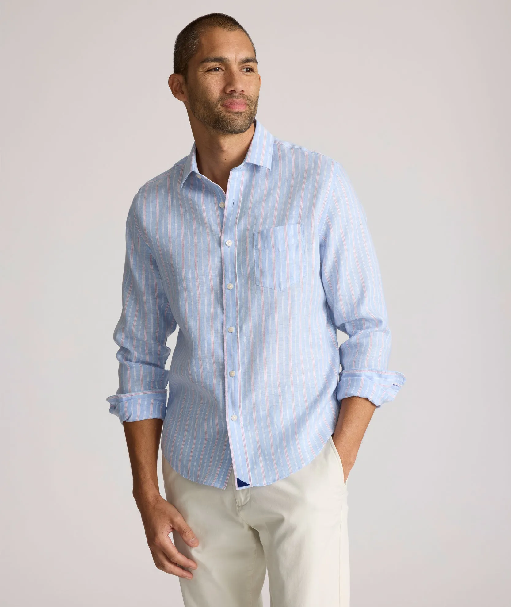 Wrinkle-Resistant Linen Boyd Shirt Layer Friendly