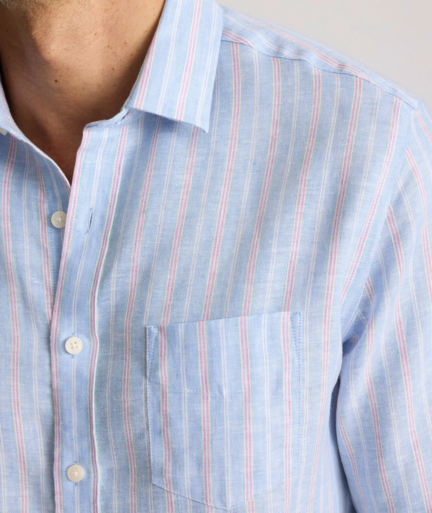 Wrinkle-Resistant Linen Boyd Shirt Night Calm