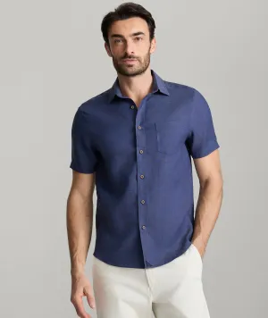 Wrinkle-Resistant Linen Short-Sleeve Cameron Shirt Total Ease