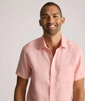 Wrinkle-Resistant Linen Short-Sleeve Cameron Shirt Skin Comfort