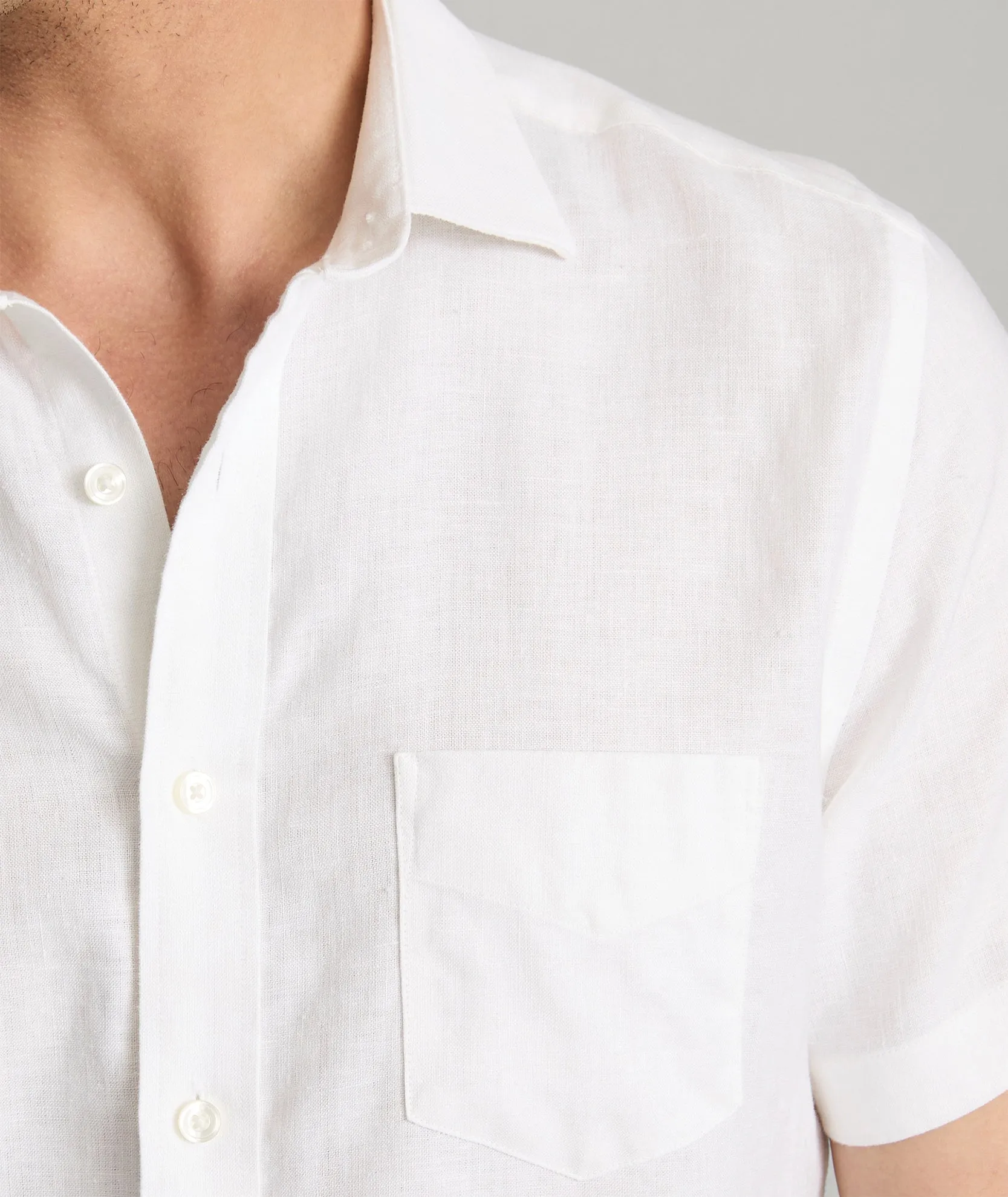 Wrinkle-Resistant Linen Short-Sleeve Cameron Shirt All Fit