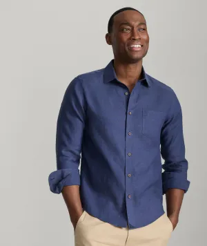 Wrinkle-Resistant Linen Vin Santo Shirt Motion Fit