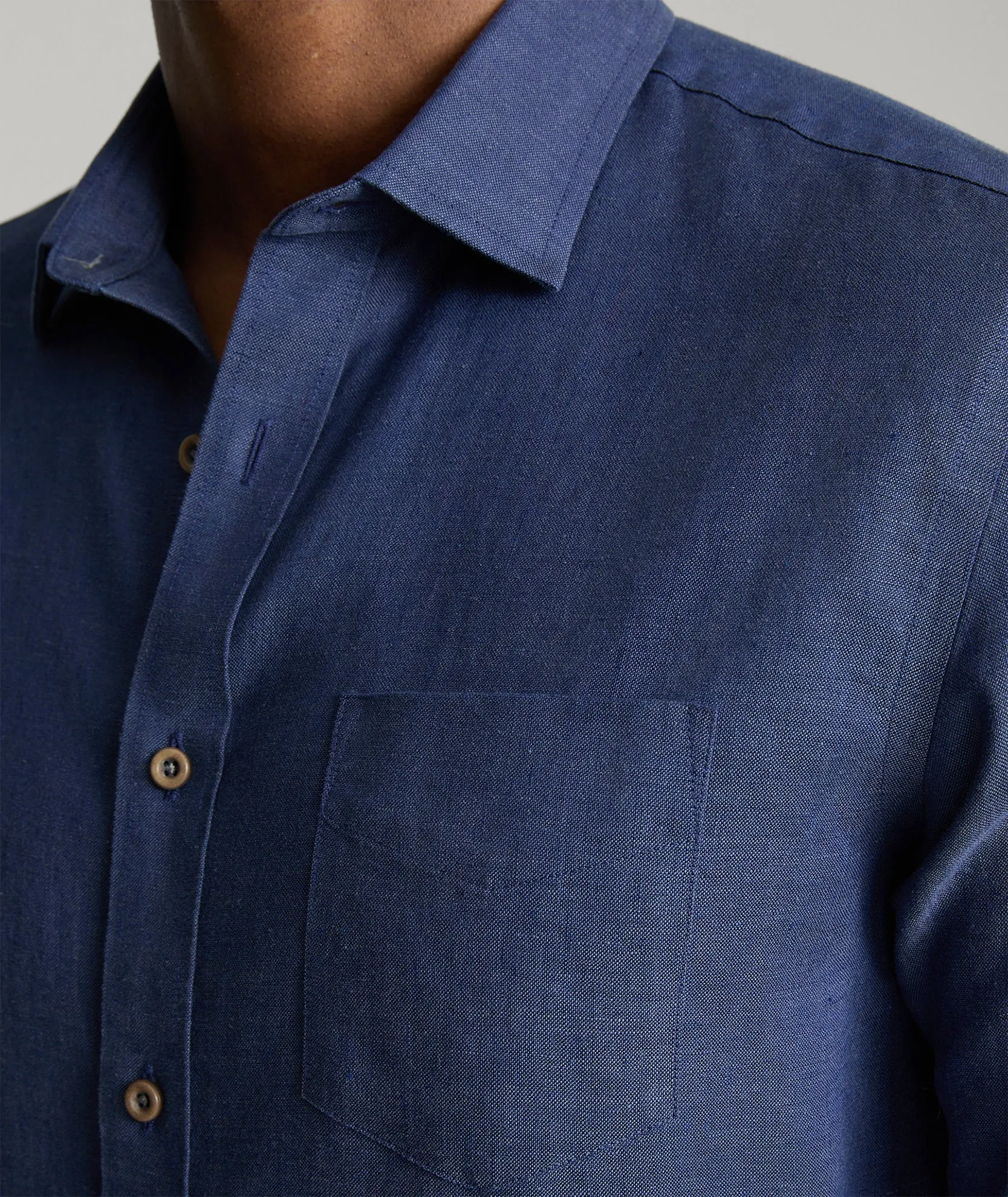 Wrinkle-Resistant Linen Vin Santo Shirt Subtle Mood