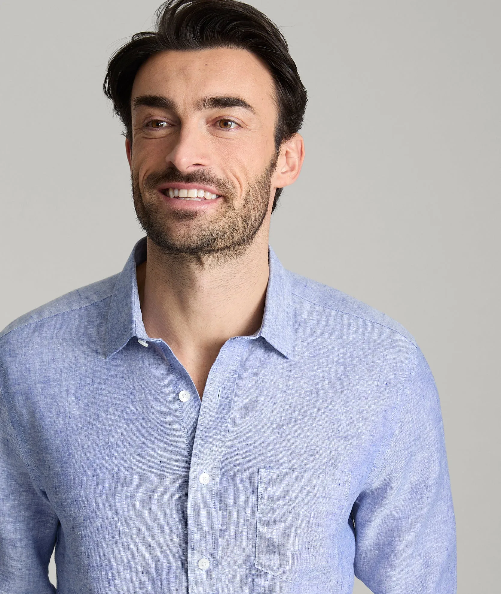 Wrinkle-Resistant Linen Vin Santo Shirt Comfy Move