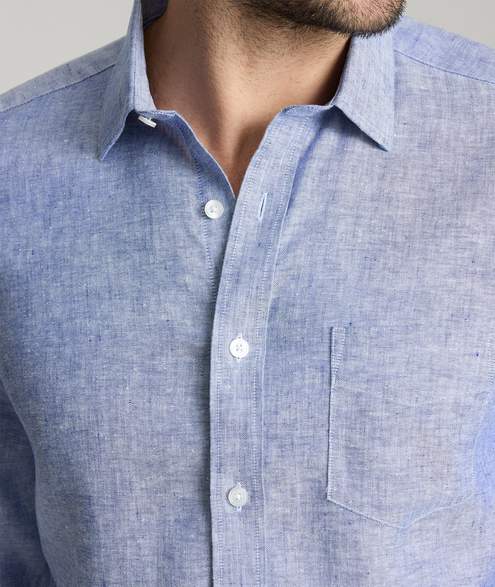 Wrinkle-Resistant Linen Vin Santo Shirt Bold Ease