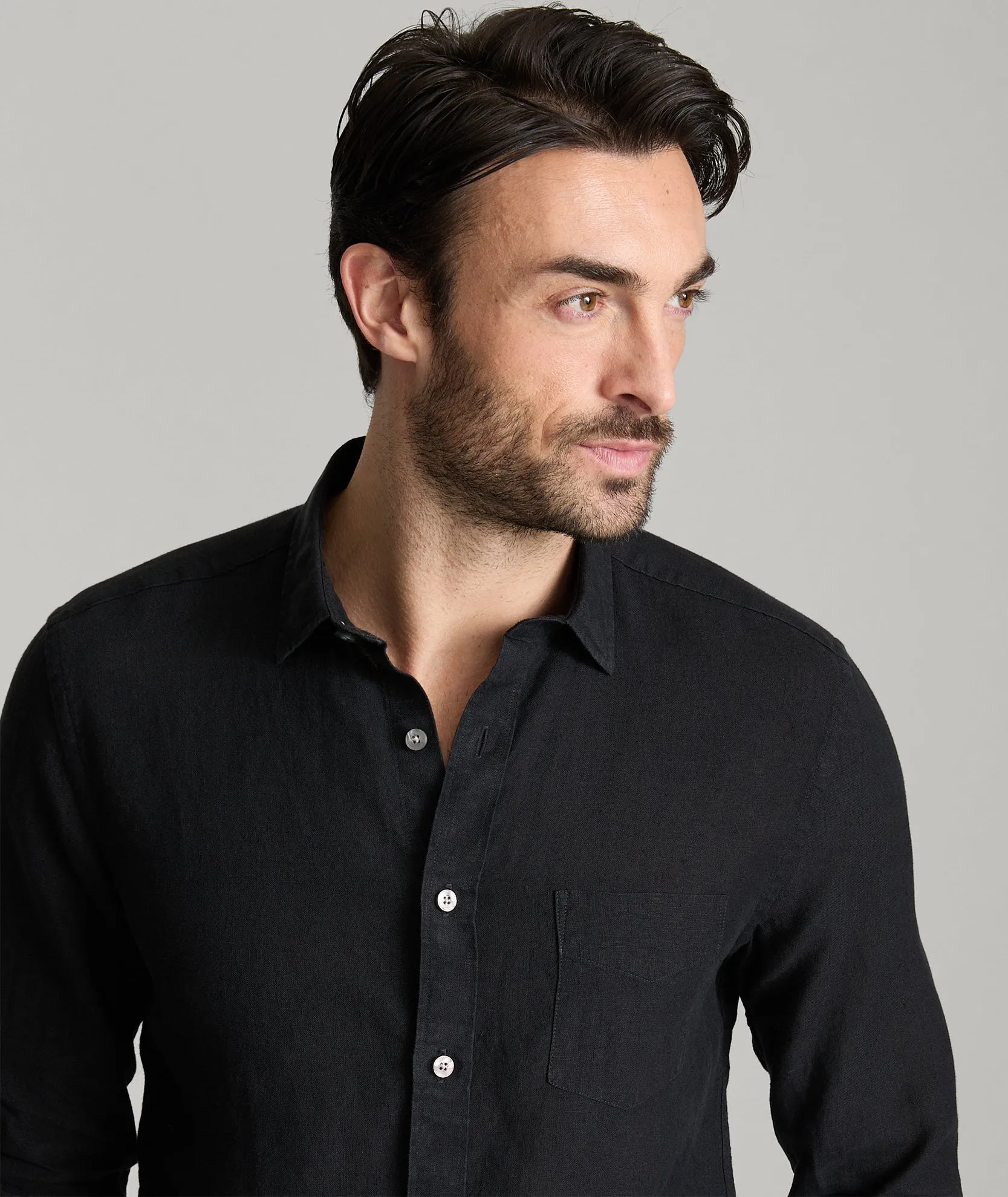 Wrinkle-Resistant Linen Vin Santo Shirt Gentle Touch