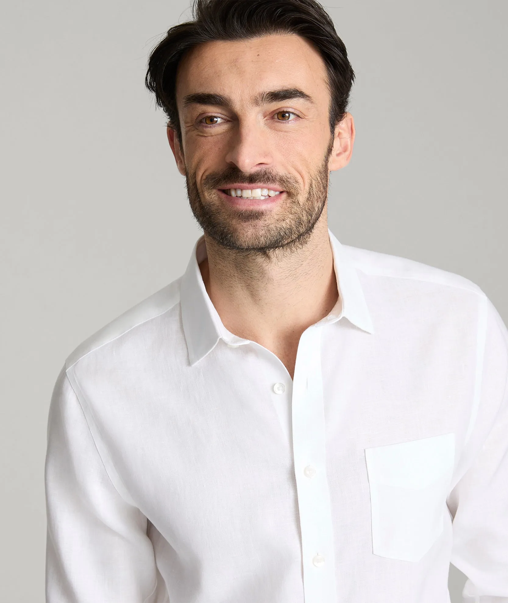Wrinkle-Resistant Linen Vin Santo Shirt Ease Up