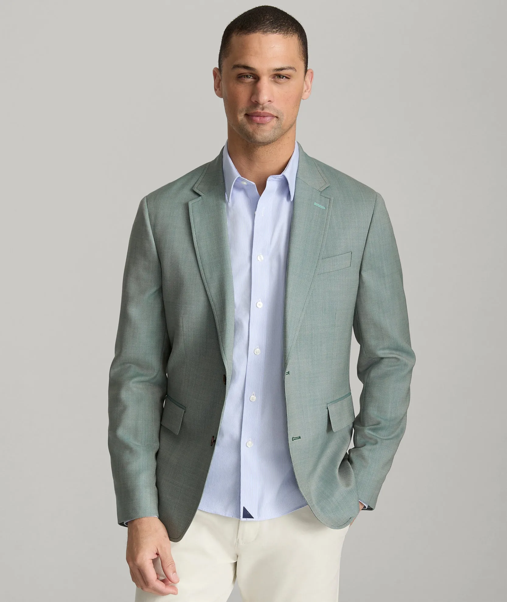 Wrinkle-Resistant Palazzo Sport Coat bold silhouette outer
