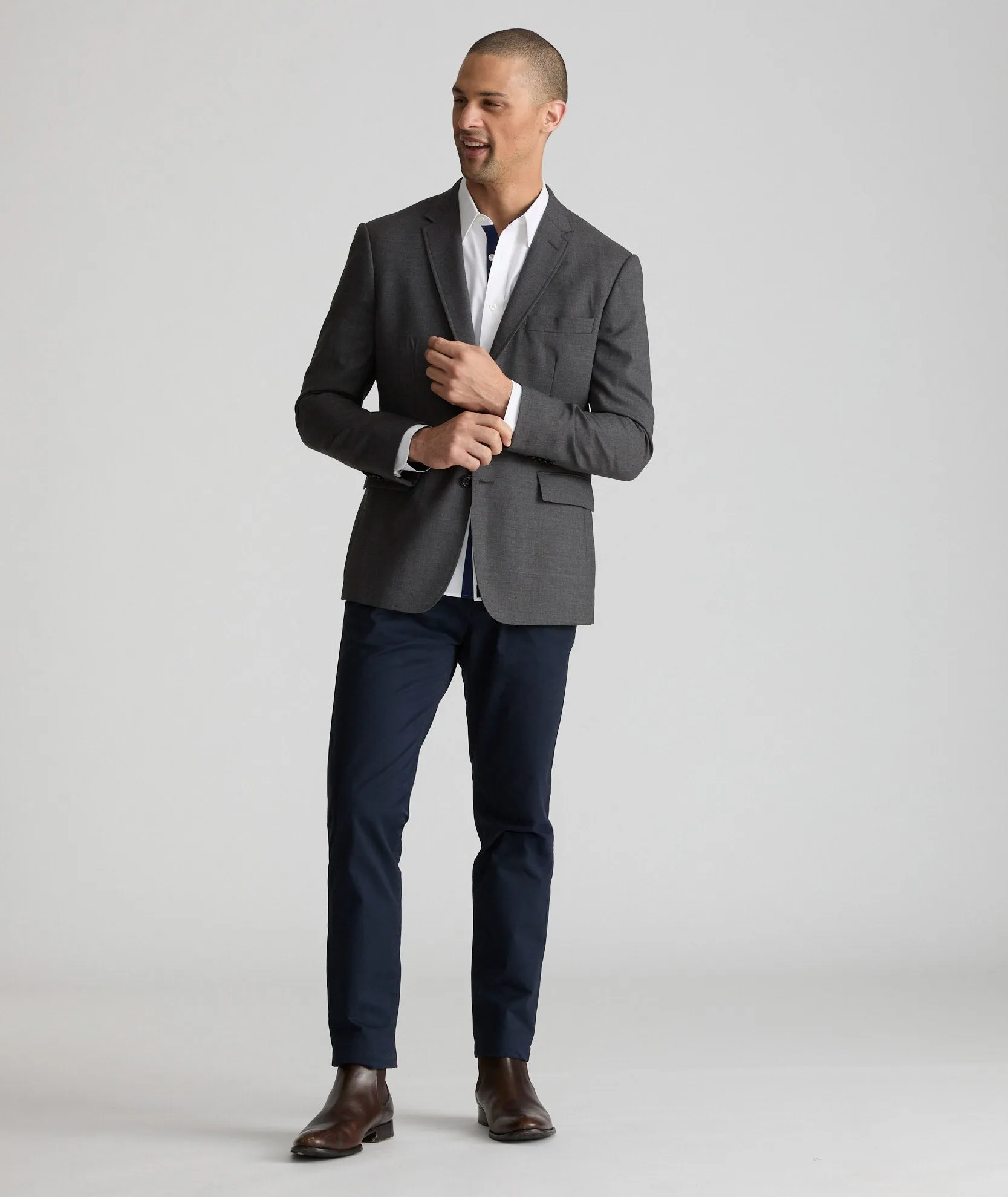 Wrinkle-Resistant Palazzo Sport Coat metro cold look